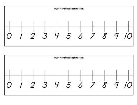Number Lines Template Number Line Have Fun Teaching First Grade