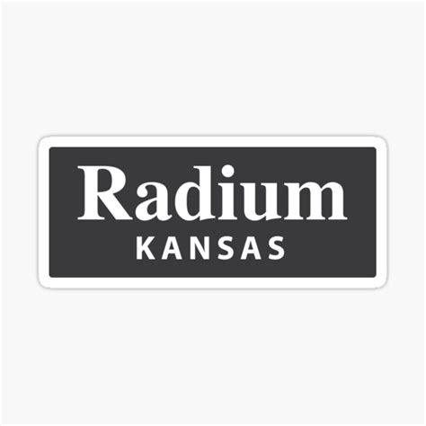 Radium Kansas Sticker For Sale By Everycityxd2 Redbubble