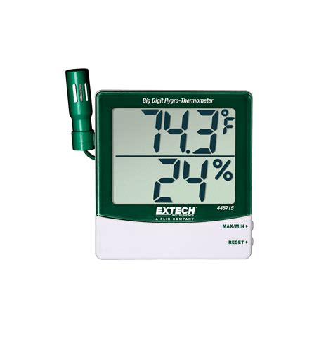 Extech 445715 Big Digit Hygro Thermometer With Remote Probe