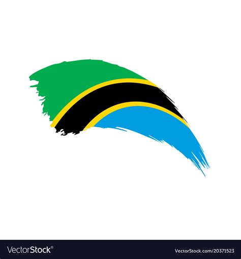 Tanzania Flag Royalty Free Vector Image Vectorstock