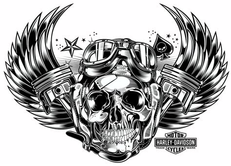 Skull Harley Davidson Motorcycle Tattoos Biker Tattoos Skull Tattoos