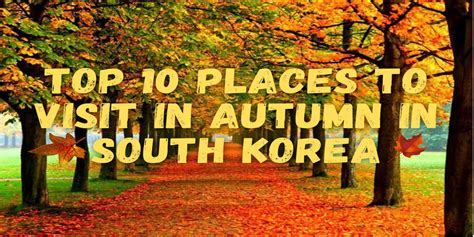 Top 10 Places To Visit In Autumn In South Korea Etourism
