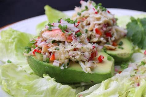 Crab Salad Stuffed Avocados Avocado Recipes Laylitas Recipes