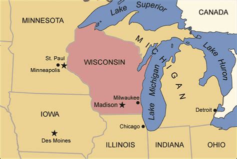 35 Midwest States And Capitals Map Maps Database Source