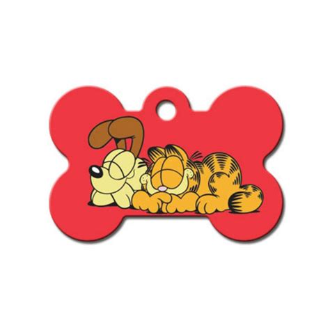 Garfield And Odie Bone Large Engravable Pet Id Baxterboo