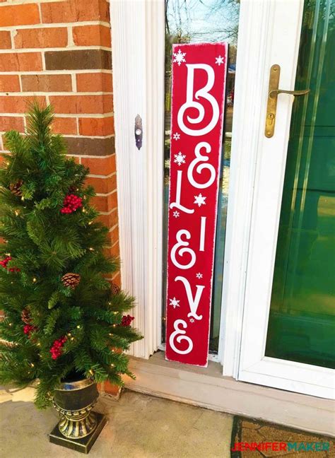 Easy Vertical Welcome Sign Reversible For The Holidays Christmas
