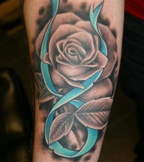 Awareness ribbon with heart tattoo idea. Cervical cancer Tattoos
