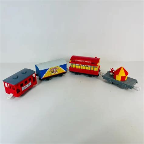Thomas And Friends Trackmaster Circus Carnival Cargo Car Train Set Lot X4