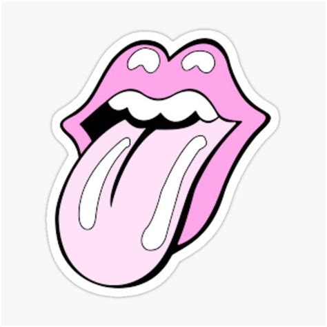 Pink Tongue Sticker By Als10806 Bubble Stickers Red Bubble Stickers Preppy Stickers