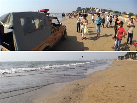 Juhu Beach Cleared Up Entry Of Visitors Barred As Police Try To Keep