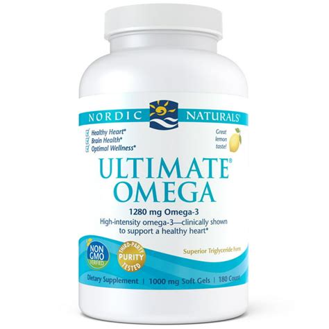 nordic naturals 1280 mg 180 ct ultimate omega softgels