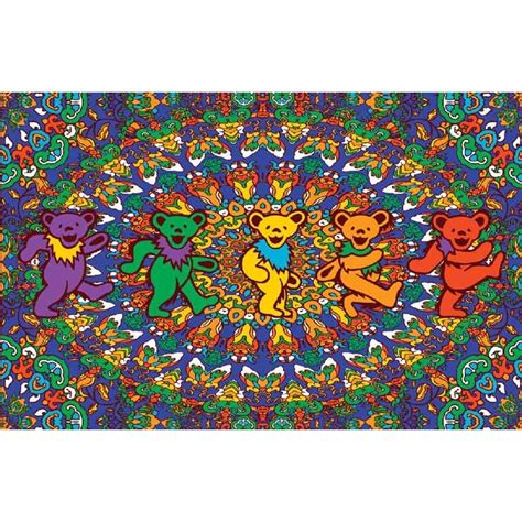 Grateful Dead Tapestry Dancing Bears Tapestry Trippy Tapestry