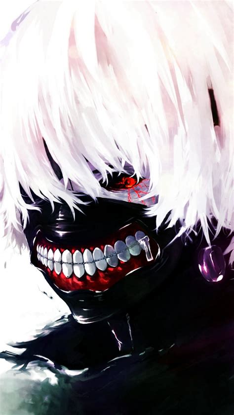 At the same time kaneki also killed his the inner rize it might have triggered something in his body to. Tokyo Ghoul Kaneki Ken Man Mask Red Eyes White Hair ...