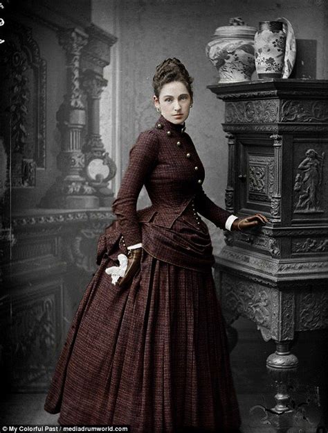 Early Fashion Photographs Have Been Transformed With Colour Victorian Fashion Fashion 19th