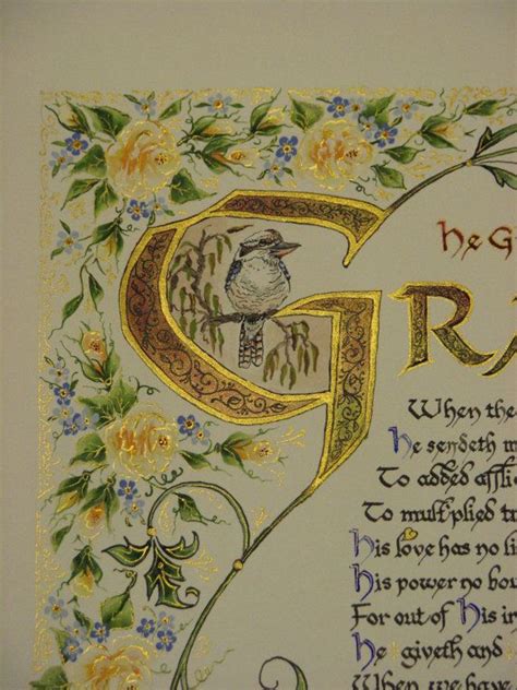 Illuminated Calligraphy Made to Order Commission por angelworx