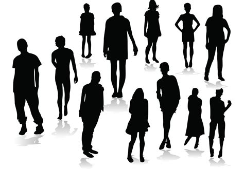 People Silhouettes Free Vector Download Free Vector Art Stock