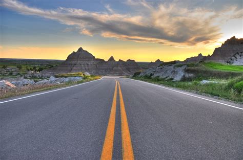 Usa Outdoors Blue Sky 2k Nature Curves Ahead Campground Badlands