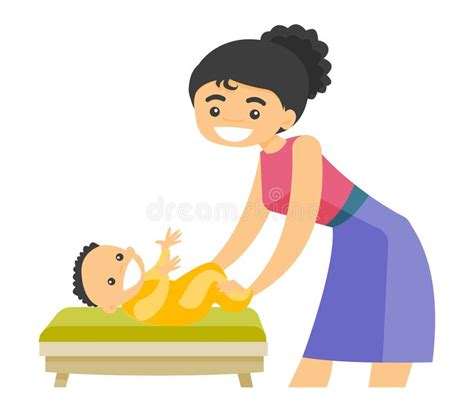 Mother Taking Care Baby Stock Illustrations 987 Mother Taking Care