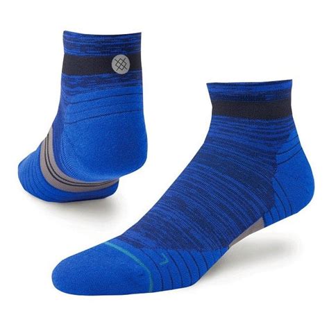 Stance Mens Uncommon Solid Quarter Running Sock Blue Bmc Sports