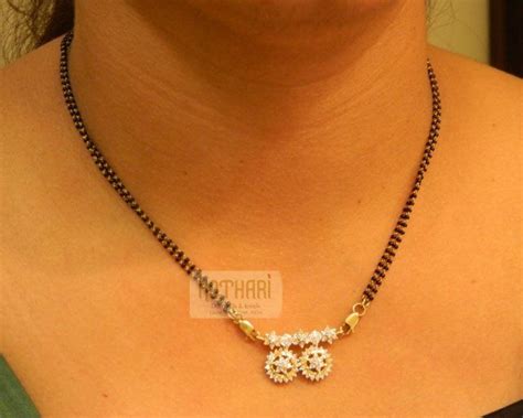 Diamond Mangalsutra Designs In 2020 Black Beads Mangalsutra Design