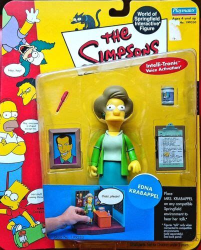 Series 7 Ms Edna Krabappel The Simpsons Wos Action Figure Playmates Mip Ebay