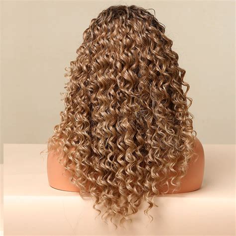 Lace Front Water Wave Wig Natural Blonde Wig Flat Wrap Long Etsy