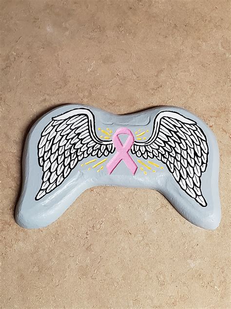Cancer Ribbon Memorial Angel Wings Etsy