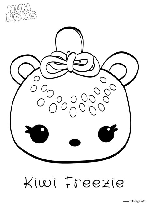Coloriage Kawaii Food Kiwi Freeze Num Noms dessin