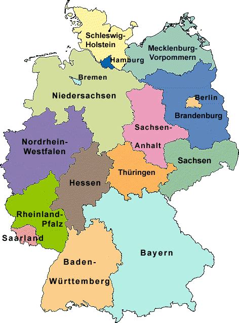 Federal States And Capital Of Germany German Guide4u