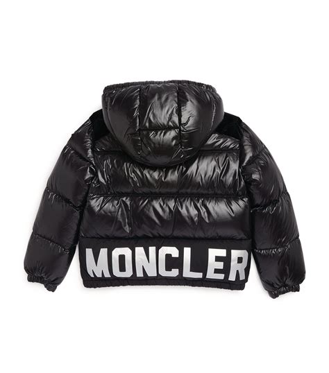 Moncler Enfant Black Logo Chouelle Quilted Jacket Years