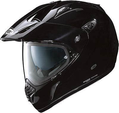 Dual sport helmets commonly feature a wider face opening, encouraging the wear of goggles and have an attached visor to block the sun and additional debris while riding. X-Lite X-551 Dual Sport Helmet by Nolan ($455) (With ...