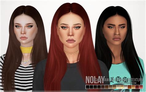 Mod The Sims Nightcrawler S Dayana Retextured By Nolay Sims 4 Hairs