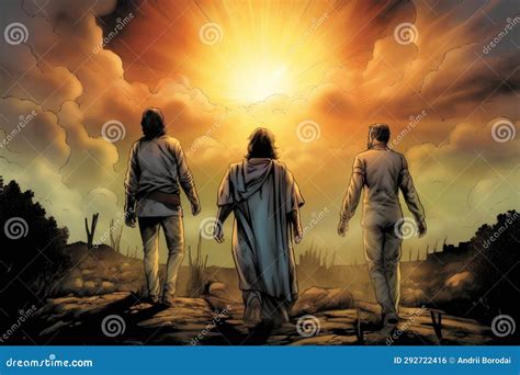 In the Arms of Angels: the Return To Paradise. Stock Illustration