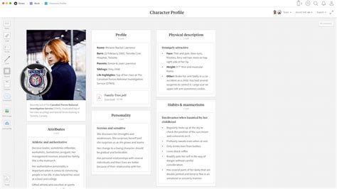Character Profile - Free Template & Example - Milanote