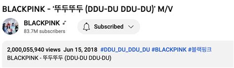 DDU DU DDU DU Dari BLACKPINK Jadi MV Grup K Pop Pertama Yang Lampaui