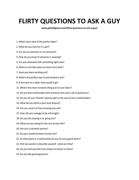Flirtyquestionstoaskaguy 1 1 Fun Questions To Ask Flirty Questions Questions To Get To