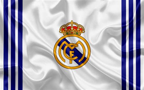 Logo De Real Madrid En Bandera Fondo De Pantalla 2k Quad Hd Id3939