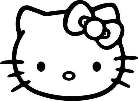 Hello Kitty Face Coloring Pages