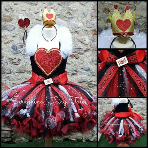 Sale Girls Queen Of Hearts Tutu Dress Up Costume Lined Red Etsy Canada Tutu Dress Handmade