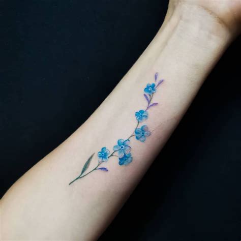 Top 61 Best Forget Me Not Tattoo Ideas [2021 Information Guide] Forget Me Not Tattoo Flower