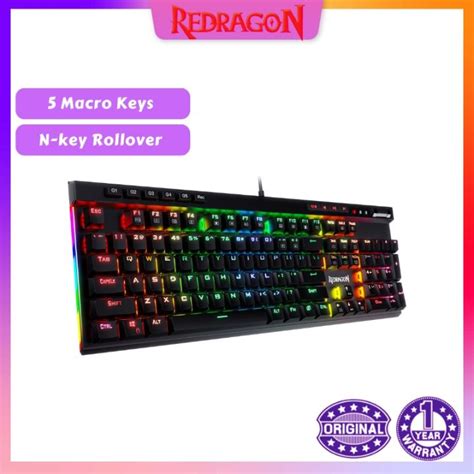 Redragon K580 Vata Rgb 104 Keys Led Usb Backlit Mechanical Gaming Wired