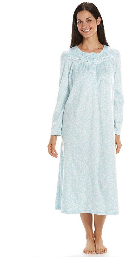 Womens Croft And Barrow® Pajamas Minky Fleece Nightgown Shopstyle Clothes And Shoes Night