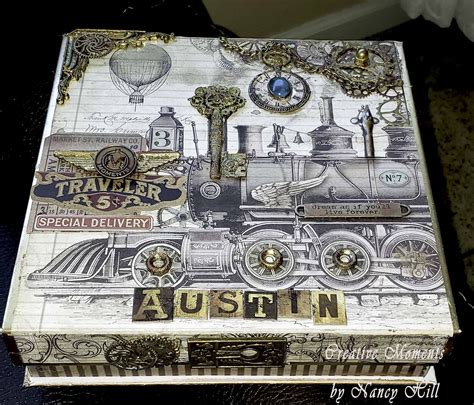 Steampuck Stamperia Box Travel Art Journal Altered Boxes Mixed
