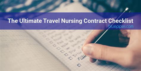 The Ultimate Travel Nursing Contract Checklist Bluepipes Blog