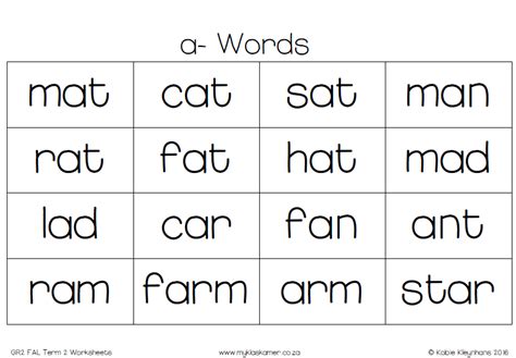 Worksheets English First Additional Language Learning To