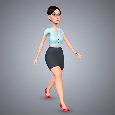 Artstation 3d Cartoon Lady Character Modelling