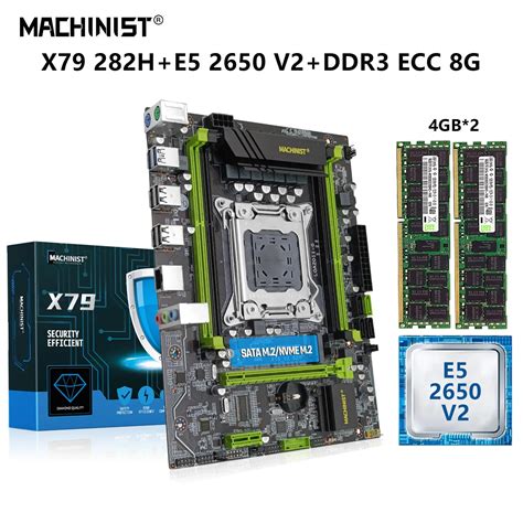 Machinist X79 Kit Motherboard Lga 2011 Set With Xeon E5 2650 V2 Processor 8gb 4g 2 Ddr3 Ecc Ram