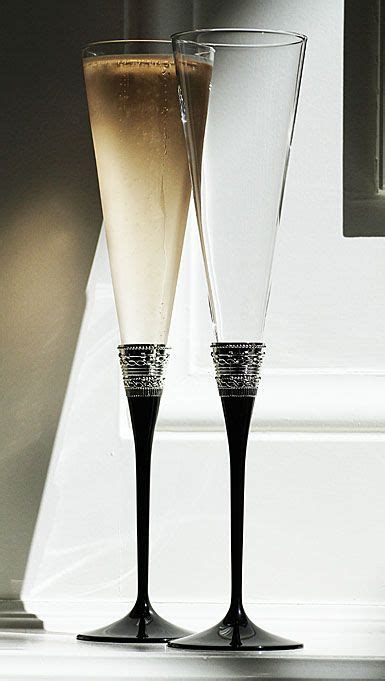 Vera Wang Wedgwood With Love Noir Toasting Crystal Flutes Pair Vera Wang Wedgwood Crystal