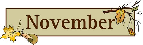 November Banner Clipart Clip Art Library
