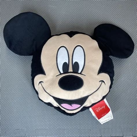 Disney Store Pillow Plush Mickey Mouse Head Face Smile Stuffed Toy